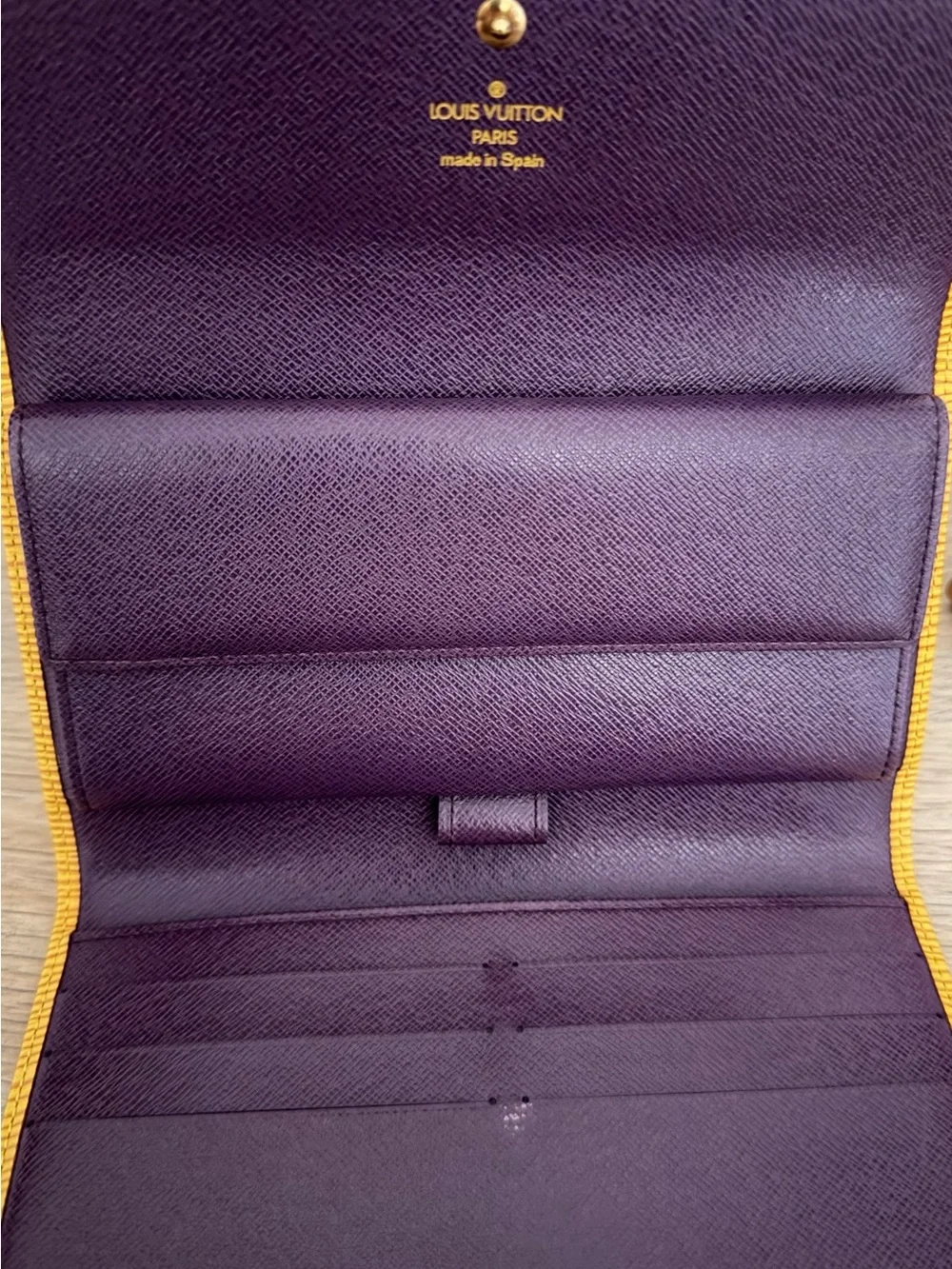 Louis Vuitton Golden Yellow Leather Wallet